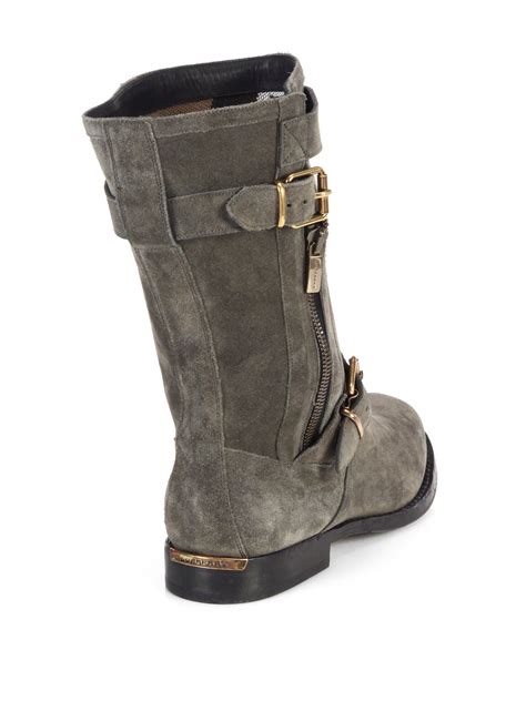 burberry london grey seude boots|Burberry Ankle Boots & Booties for Women .